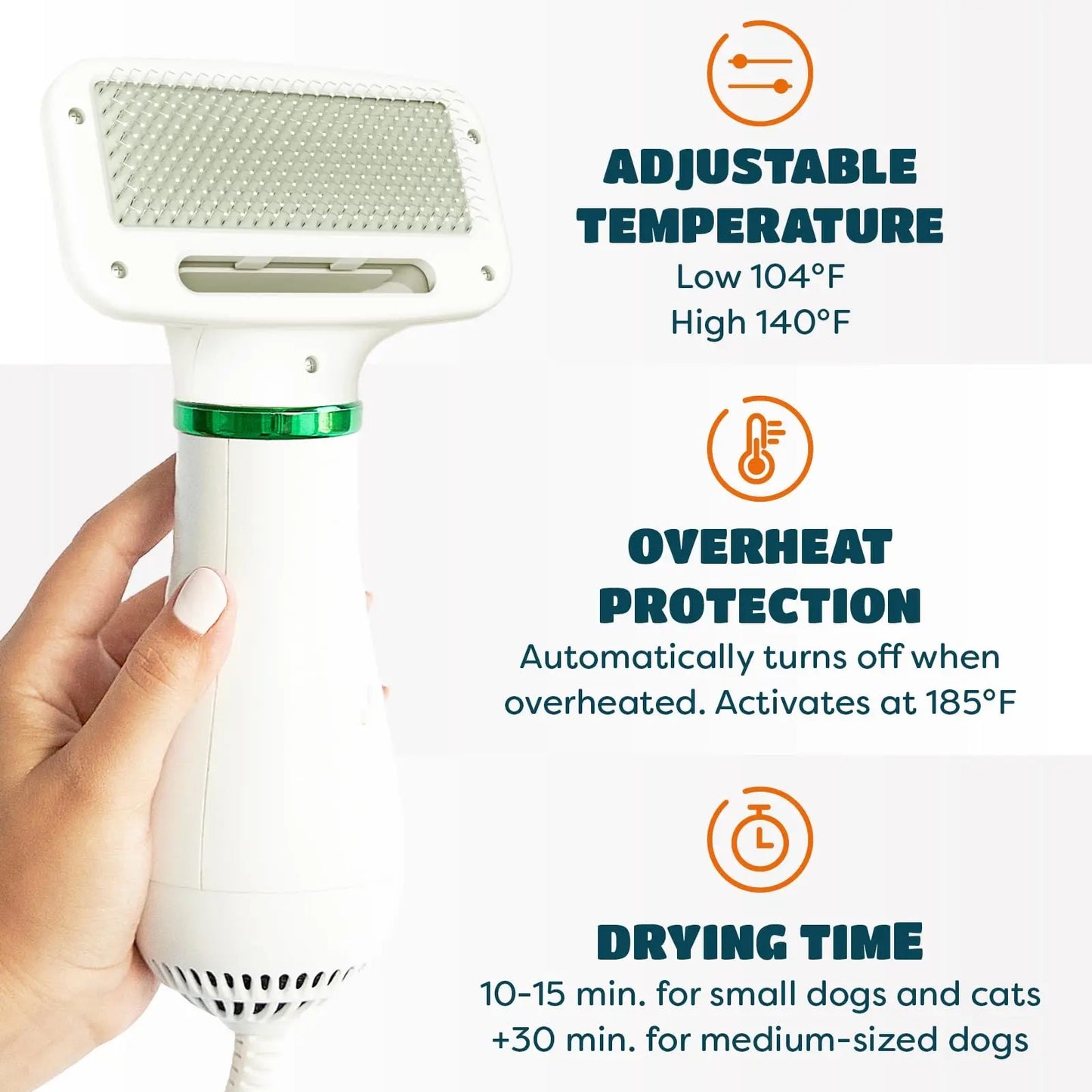 Cepillo Secador 2 en 1: Seca y Cepilla a tu Mascota en Minutos