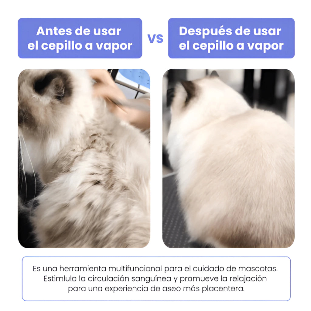 CEPILLO PARA MASCOTAS A VAPOR CON MANIJA